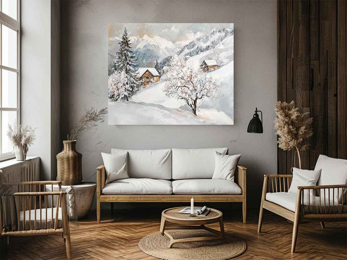 Where Snow Meets Sky Painting