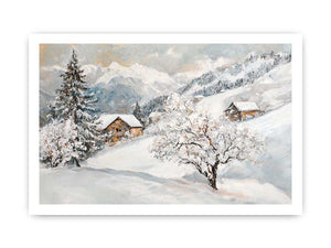 Where Snow Meets Sky Canvas Painting