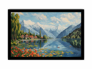 Timeless Valleys of Kashmir Canvas Painting