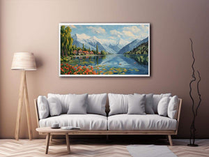 Timeless Valleys of Kashmir Canvas Painting