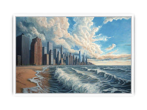 New York Coastline Canvas Painting