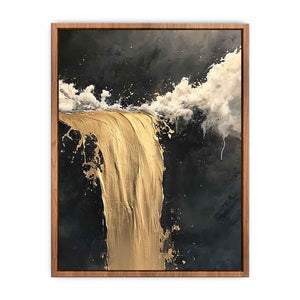 Abstract River Canvas Painting