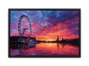 London Eye Sunset Canvas Print
