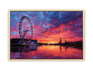 London Eye Sunset Art Print