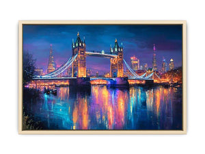 London Illuminated at Night Art Print