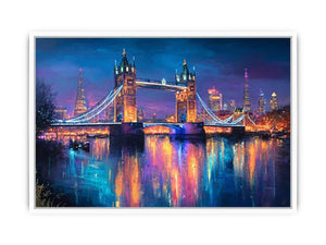 London Illuminated at Night Framed Print
