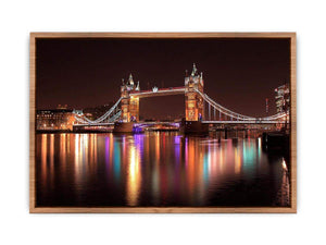 Iconic londo tower Bridge Illuminated at Night Poster