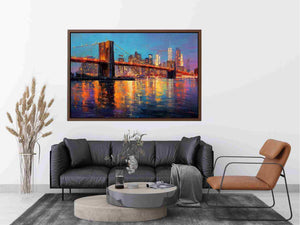 Brooklyn Bridge Twilight Canvas Print