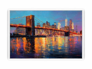 Brooklyn Bridge Twilight Framed Print