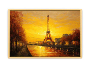 Eiffel Tower Sunset Streched canvas