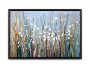 White Flower Modern Art Painting Poster