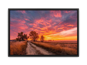 Autumn sunset Poster