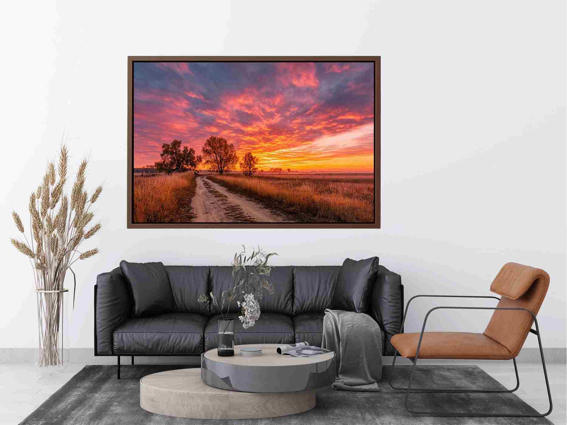Autumn sunset Painting