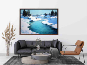 Snow River Painting