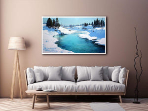 Snow River Canvas Print