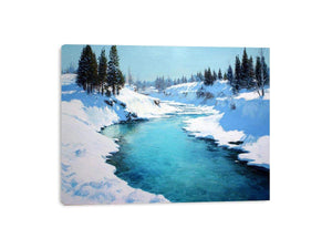 Snow River Framed Print