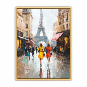 Paris City Street Streched canvas