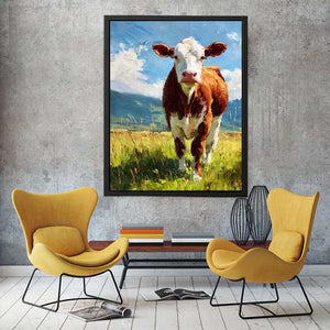 Cow Peaceful Graze Canvas Print
