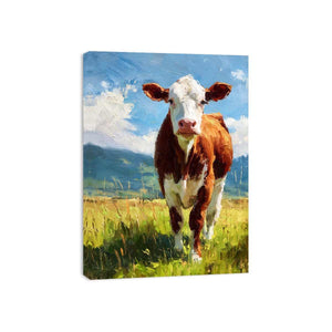 Cow Peaceful Graze Framed Print