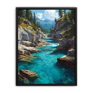 Blue Water in Pine valley Poster