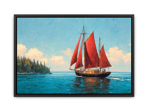 Red sailboat Poster