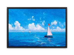 Sailboats on the ocean Poster