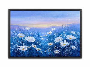 Blue Feild of Dasies Poster