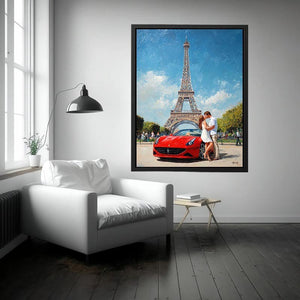 Eiffel Tower Romance Painting