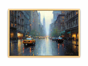 Classic NYC Taxi Streched canvas