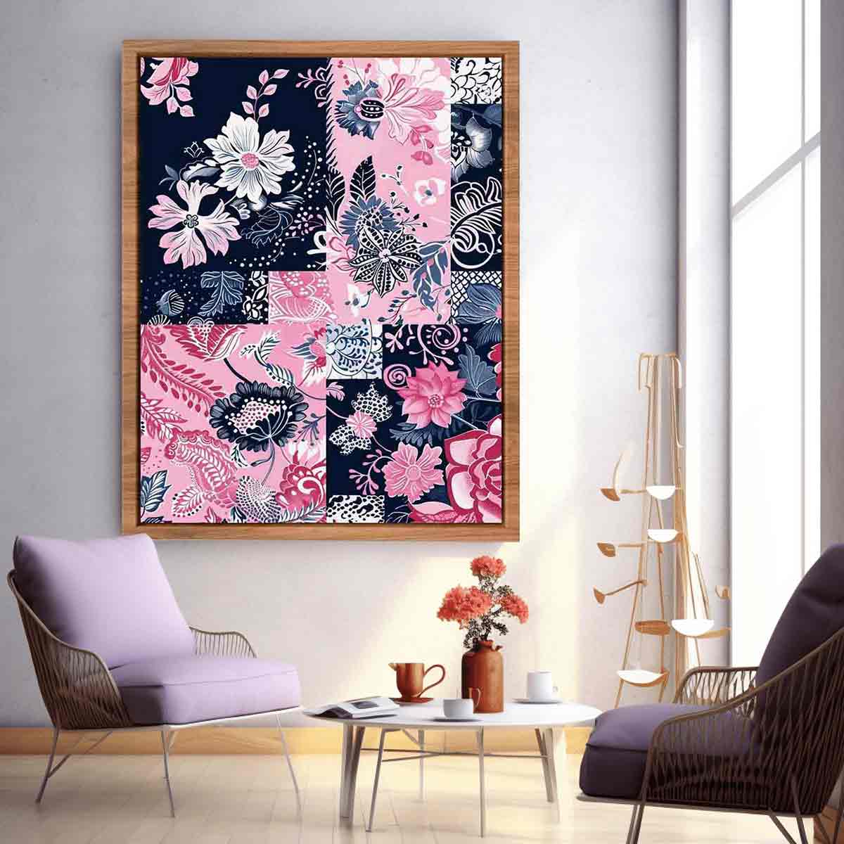Pink Blue Patchwork