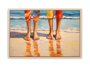 Step In Beach Art framed Print