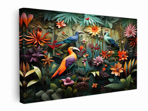 Birds Tropical Art canvas Print