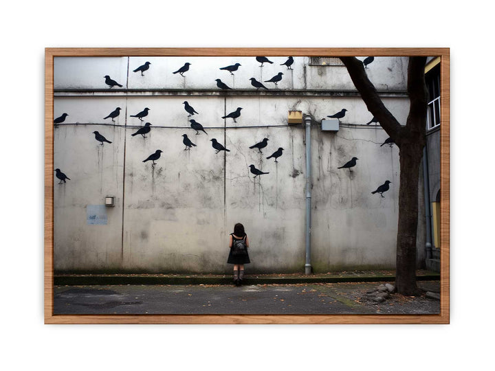 Graffiti Birds Flying Street Art   Painting