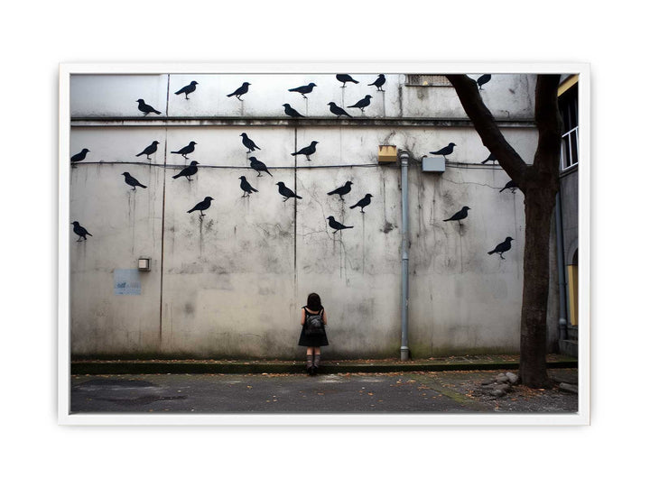 Graffiti Birds Flying Street Art   Painting