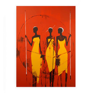 African Three Women
