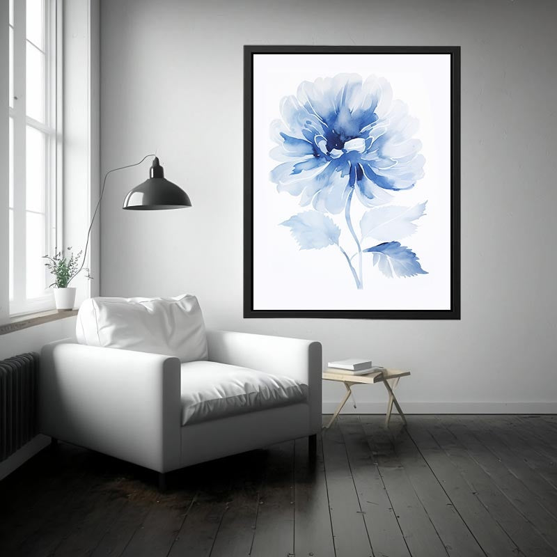 Watercolor Blue Flower
