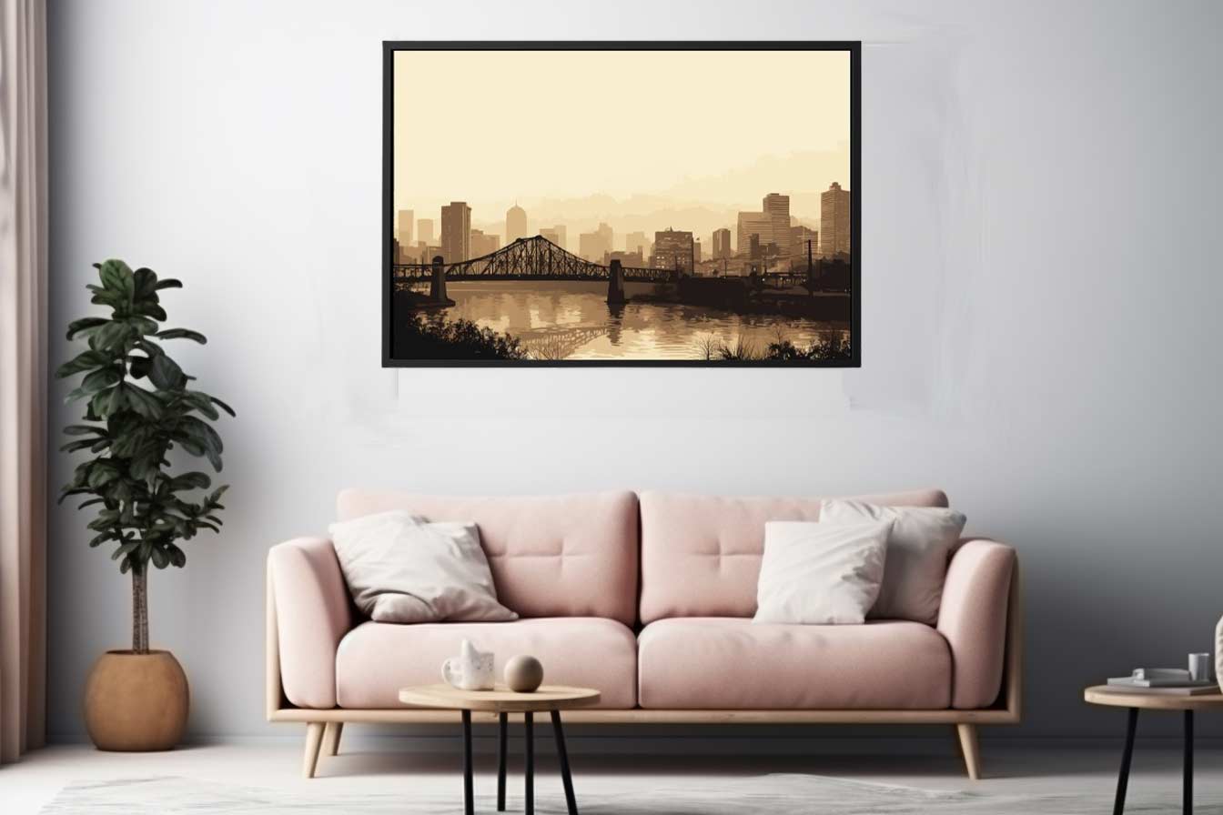Brisbane Bridge Sepia