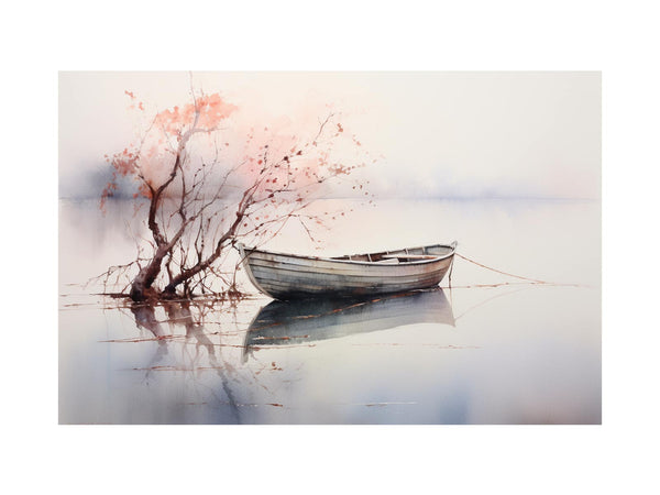 Lonely Boat Painting