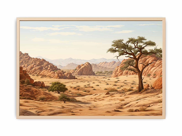 Desert Tree Painting framed Print