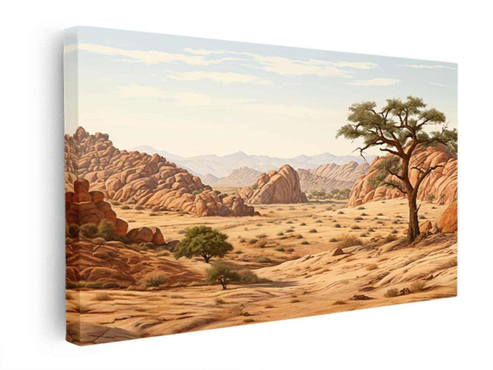 Desert Tree Painting  canvas Print