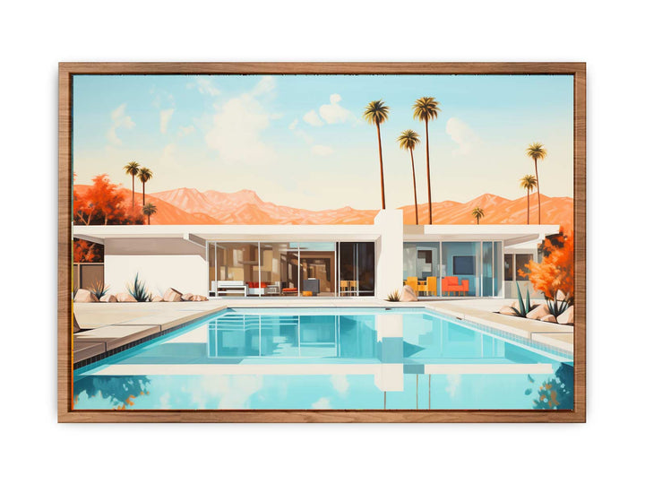 Poolside House  Painting