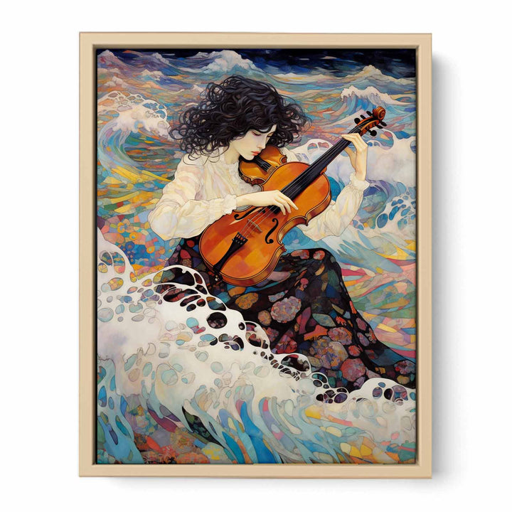 Music On Beach framed Print