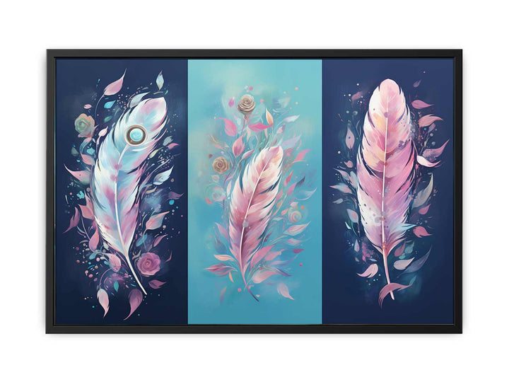 Boho Feathers Art  canvas Print