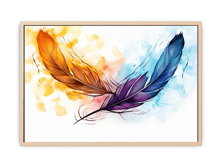 Blended Feathers framed Print
