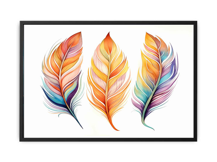 Rainbow Feathers  canvas Print