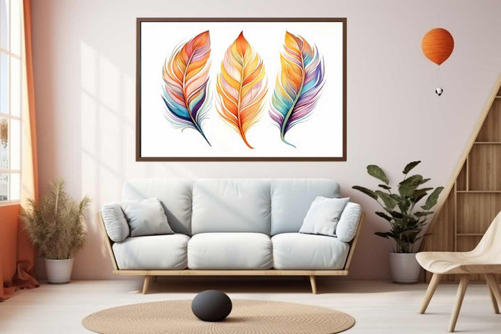 Rainbow Feathers Art Print