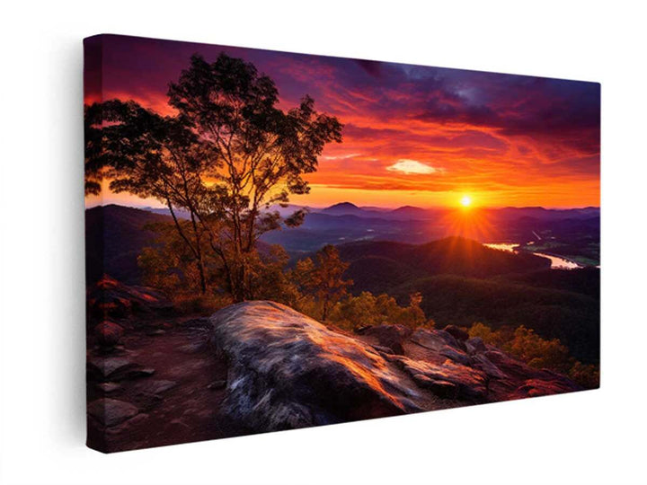 Sunrise At Mountian  canvas Print