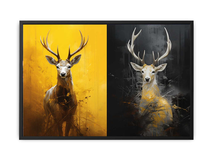Abstract Stags Art canvas Print