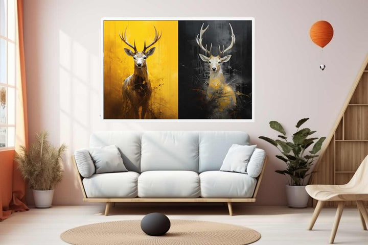 Abstract Stags Art Print