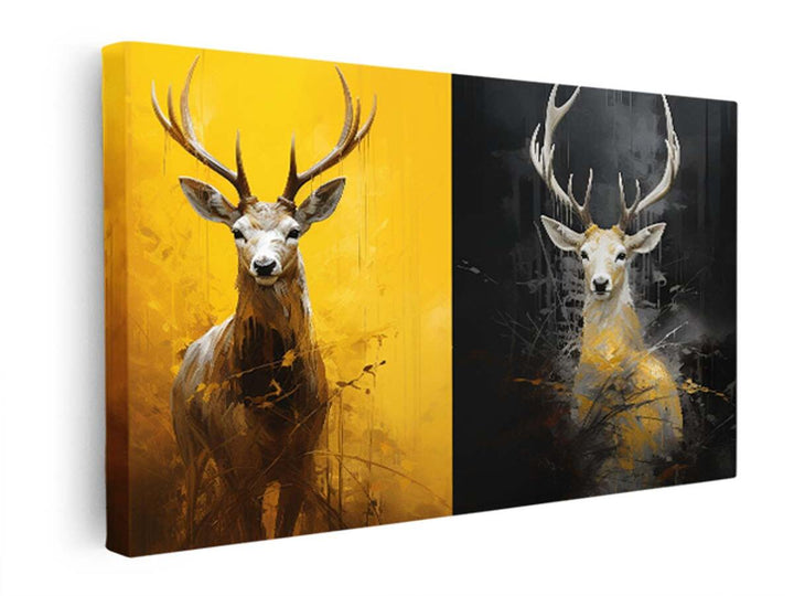 Abstract Stags Art canvas Print